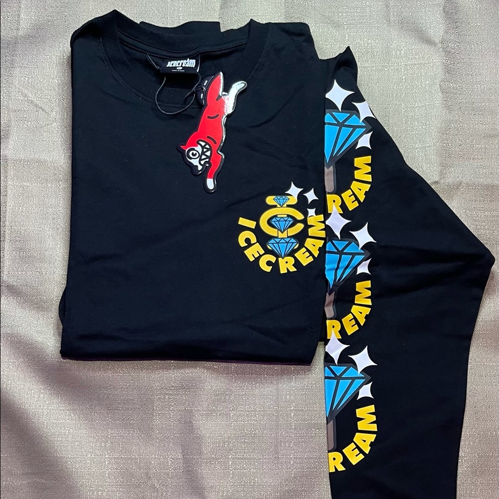 Black Long Sleeve | Ice Cream | Men’s XL
